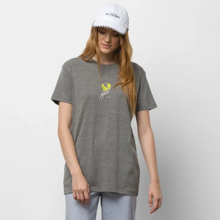 Clawdia Boyfriend Tee Grey Heather Women TShirts and Tanks Vans Clawdia Boyfriend Tee Grey Heather Women TShirts and Tanks Vans