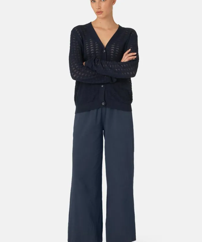 Clothing Ilse Jacobsen Knitwear Cardigan 8211 Dark Indigo