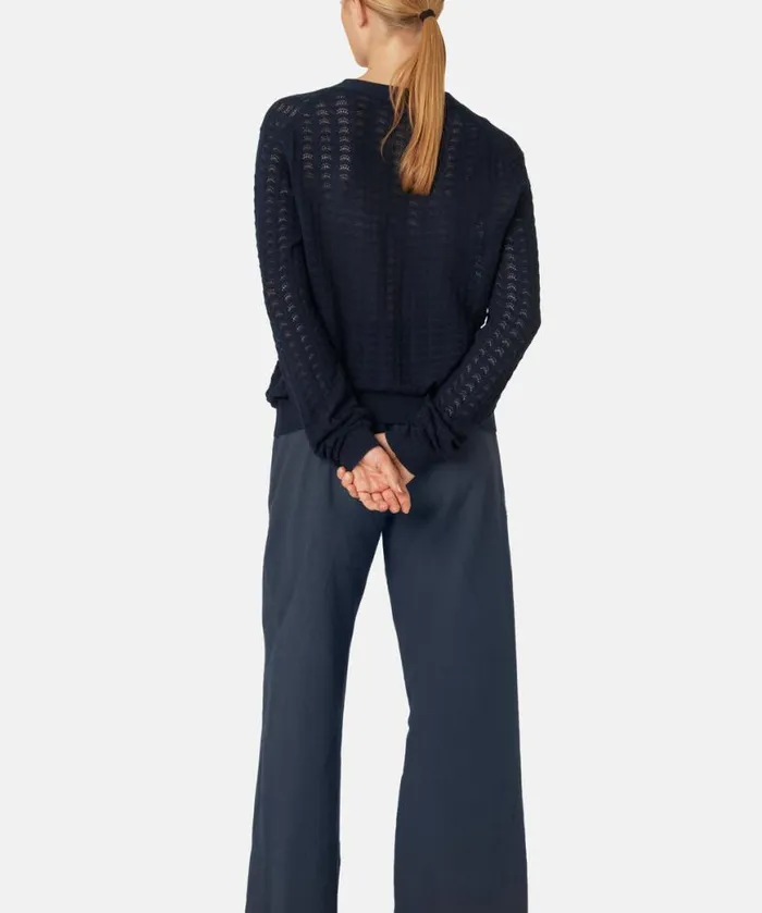 Clothing Ilse Jacobsen Knitwear Cardigan 8211 Dark Indigo