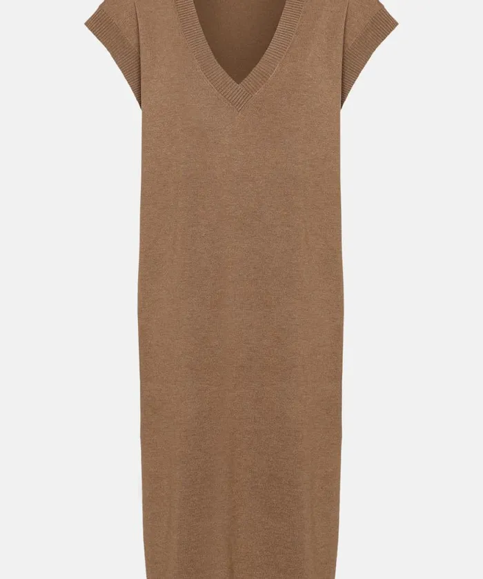 Clothing Ilse Jacobsen Knitwear Vest 8211 Dark Camel Clothing Ilse Jacobsen Knitwear Vest 8211 Dark Camel