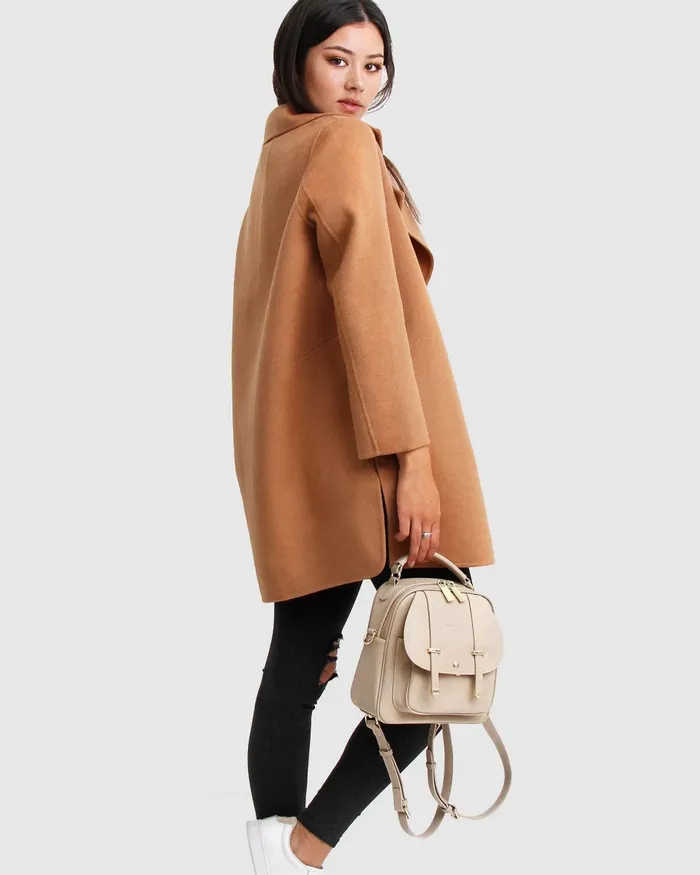 Coats and Jackets Belle and Bloom Women NEW FIT ExBoyfriend Wool Blend Oversized Jacket 8211 Camel