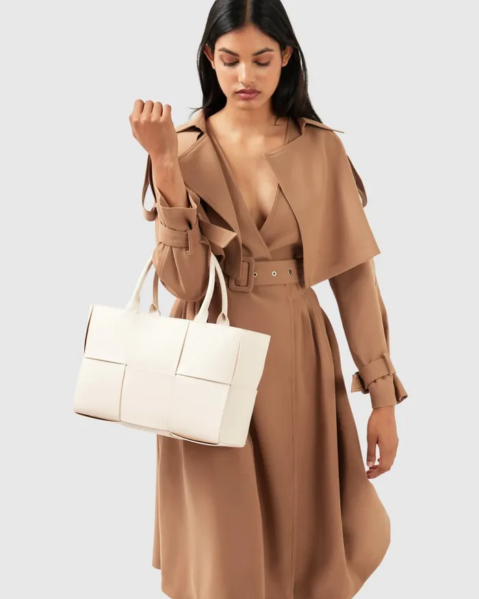 Coats and Jackets Women Belle and Bloom Manhattan Cropped Trench 8211 Camel