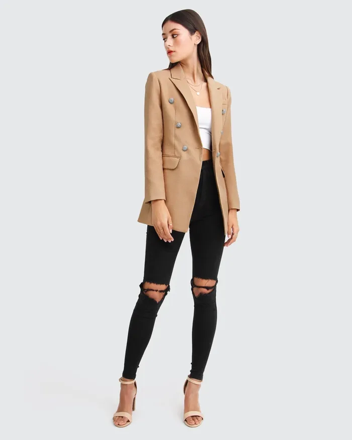 Coats and Jackets Women Belle and Bloom Princess Polina Textured Weave Blazer 8211 Camel Coats and Jackets Women Belle and Bloom Princess Polina Textured Weave Blazer 8211 Camel