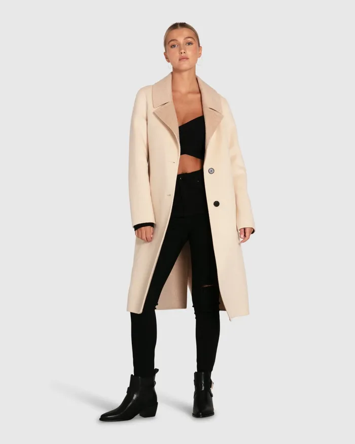 Coats and Jackets Women Lexington TwoTone Wool Blend Coat 8211 Beige Belle and Bloom Coats and Jackets Women Lexington TwoTone Wool Blend Coat 8211 Beige Belle and Bloom