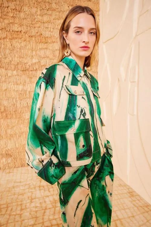Coats And Jackets Women Ulla Johnson Painter Jacket Portrait In Green Coats And Jackets Women Ulla Johnson Painter Jacket Portrait In Green