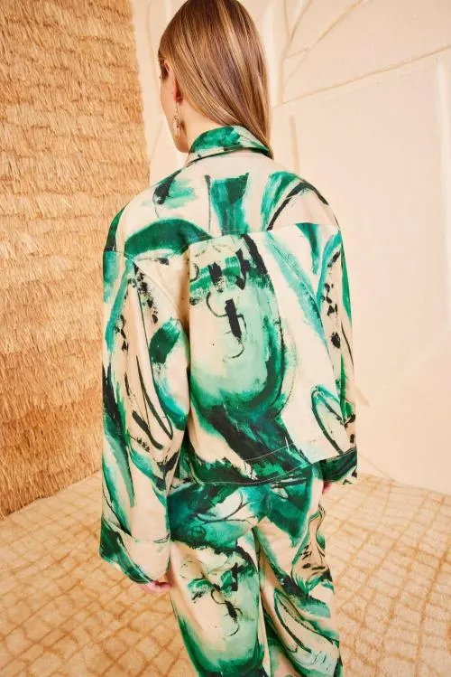 Coats And Jackets Women Ulla Johnson Painter Jacket Portrait In Green Coats And Jackets Women Ulla Johnson Painter Jacket Portrait In Green