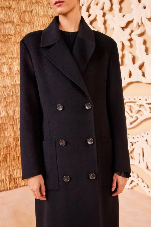 Coats And Jackets Women Ulla Johnson Vivienne Coat Noir Coats And Jackets Women Ulla Johnson Vivienne Coat Noir