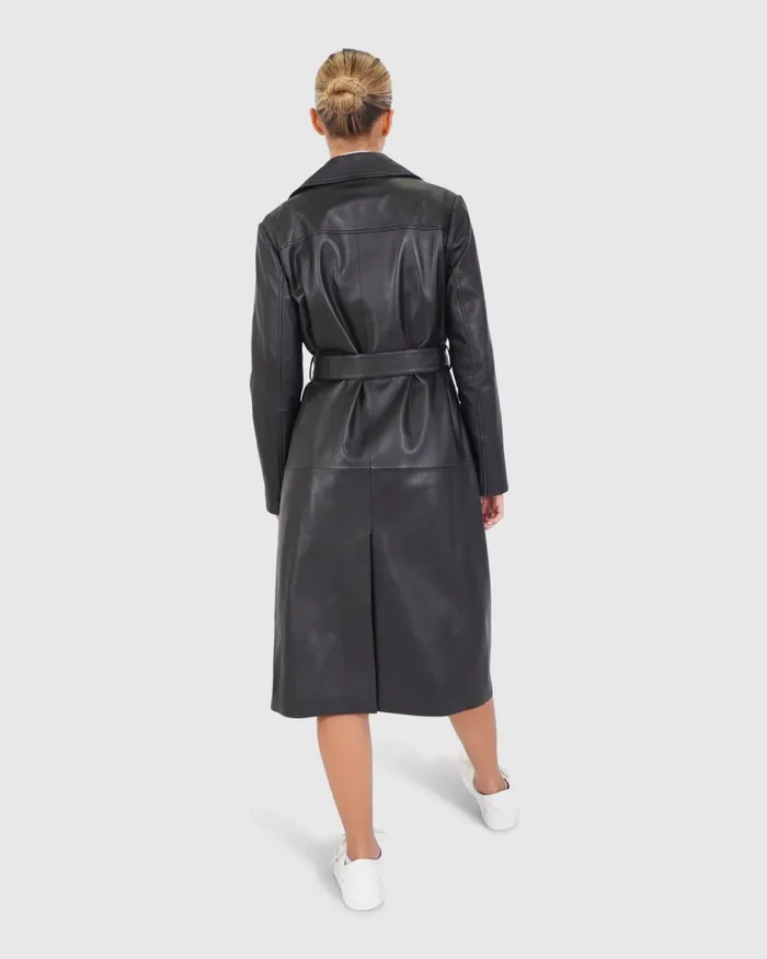 Coats Women Belle and Bloom Unstoppable Leather Trench 8211 Black