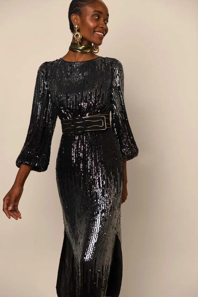 Coco Black Sequin Women RIXO Dresses Coco Black Sequin Women RIXO Dresses