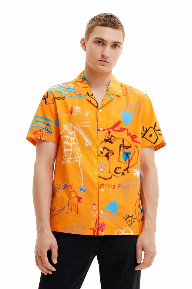 Collage Resort Shirt Mens Desigual Shirts