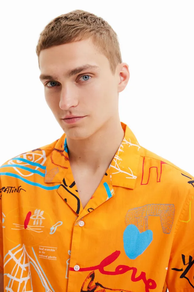 Collage Resort Shirt Mens Desigual Shirts