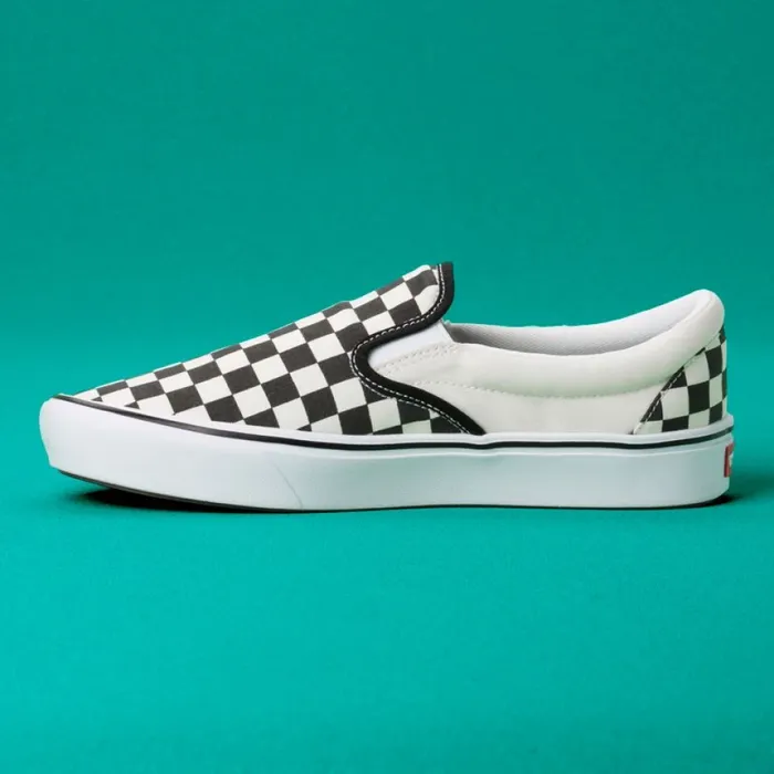 ComfyCush Checkerboard SlipOn BlackOff White Classics Shoes Vans Men ComfyCush Checkerboard SlipOn BlackOff White Classics Shoes Vans Men