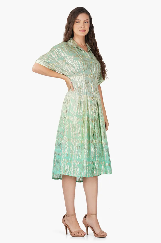Cora Green Ombray Shirt Dress Cora Green Ombray Shirt Dress