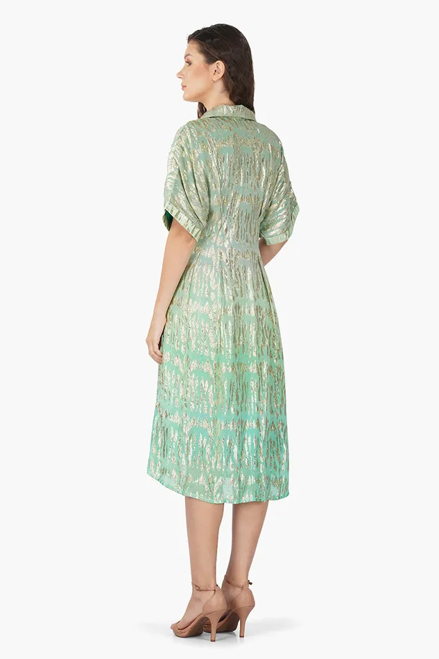 Cora Green Ombray Shirt Dress Cora Green Ombray Shirt Dress
