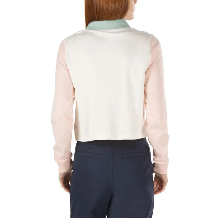 Core Skate Long Sleeve Crop Polo Shirt Peachy Keen Tops Vans Women Core Skate Long Sleeve Crop Polo Shirt Peachy Keen Tops Vans Women