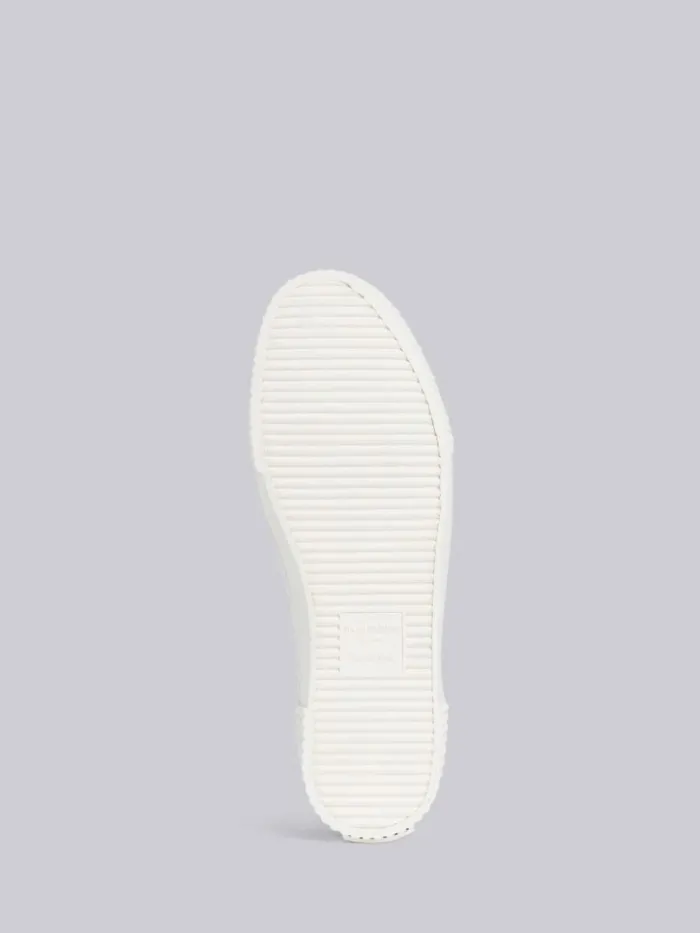 Cotton Canvas Slipon Heritage Trainer Navy Men Thom Browne Sneakers