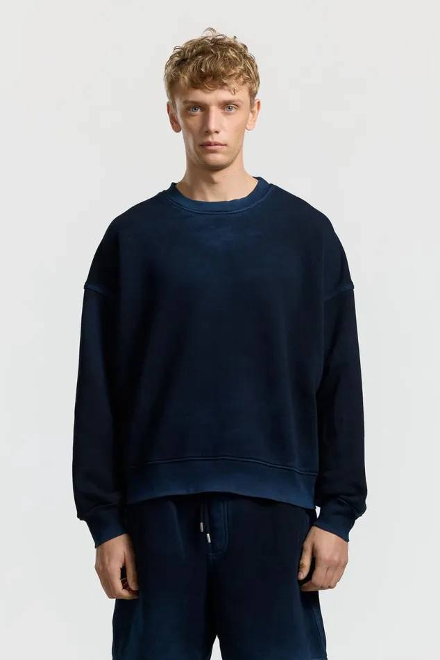 COTTON CITIZEN Boston Crew Vintage Navy Men Sweatshirts