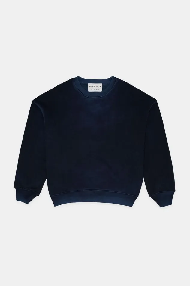 COTTON CITIZEN Boston Crew Vintage Navy Men Sweatshirts COTTON CITIZEN Boston Crew Vintage Navy Men Sweatshirts