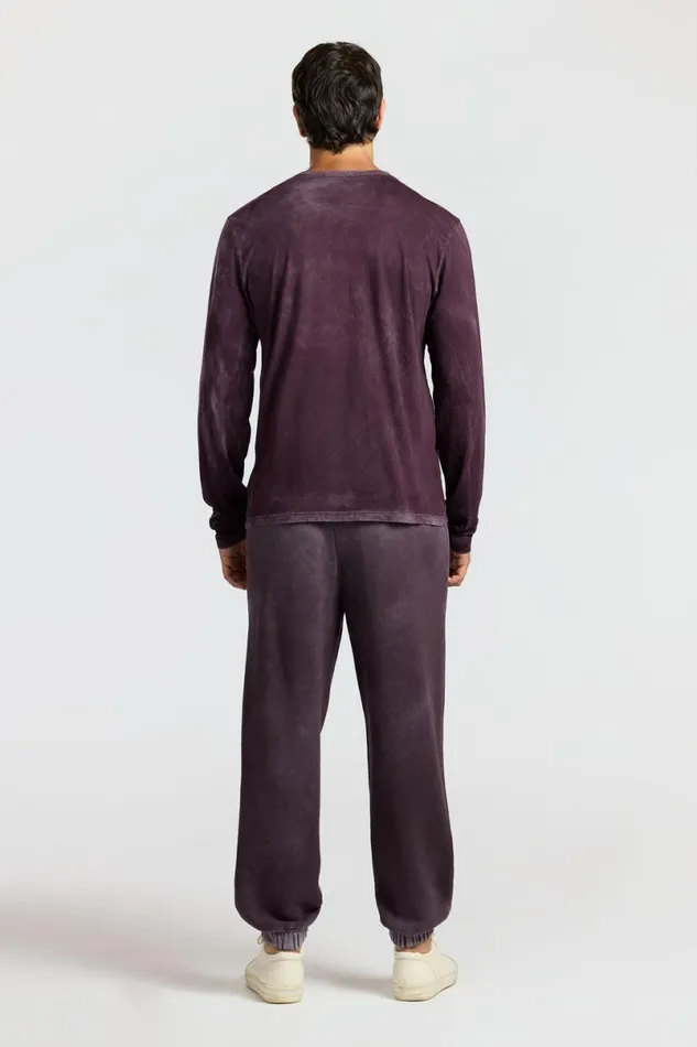 COTTON CITIZEN Classic Crew Long Sleeve Shirt Vintage Eggplant Men Shirts COTTON CITIZEN Classic Crew Long Sleeve Shirt Vintage Eggplant Men Shirts