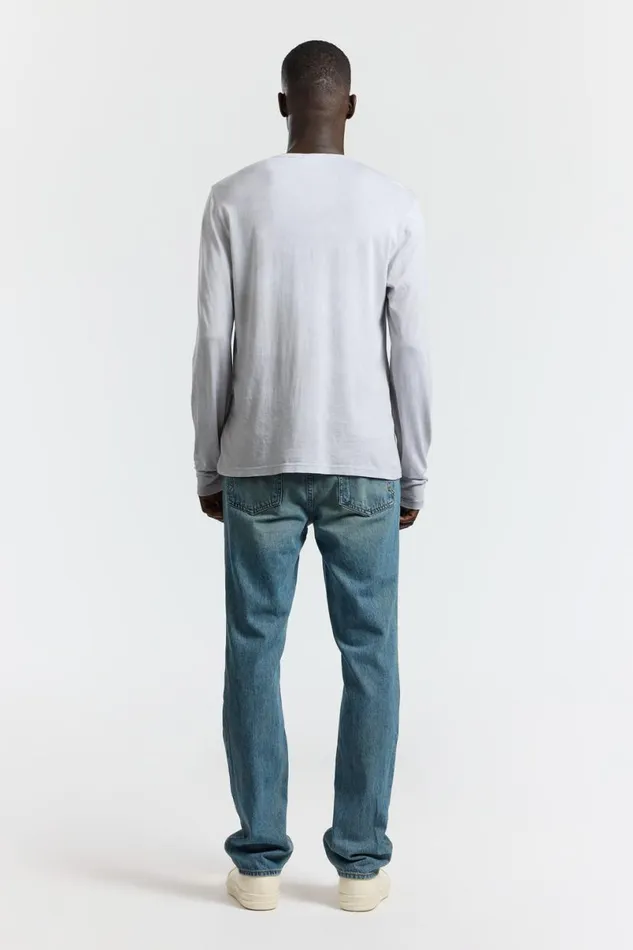 COTTON CITIZEN Classic Crew Long Sleeve Shirt Vintage Silver Men Shirts COTTON CITIZEN Classic Crew Long Sleeve Shirt Vintage Silver Men Shirts