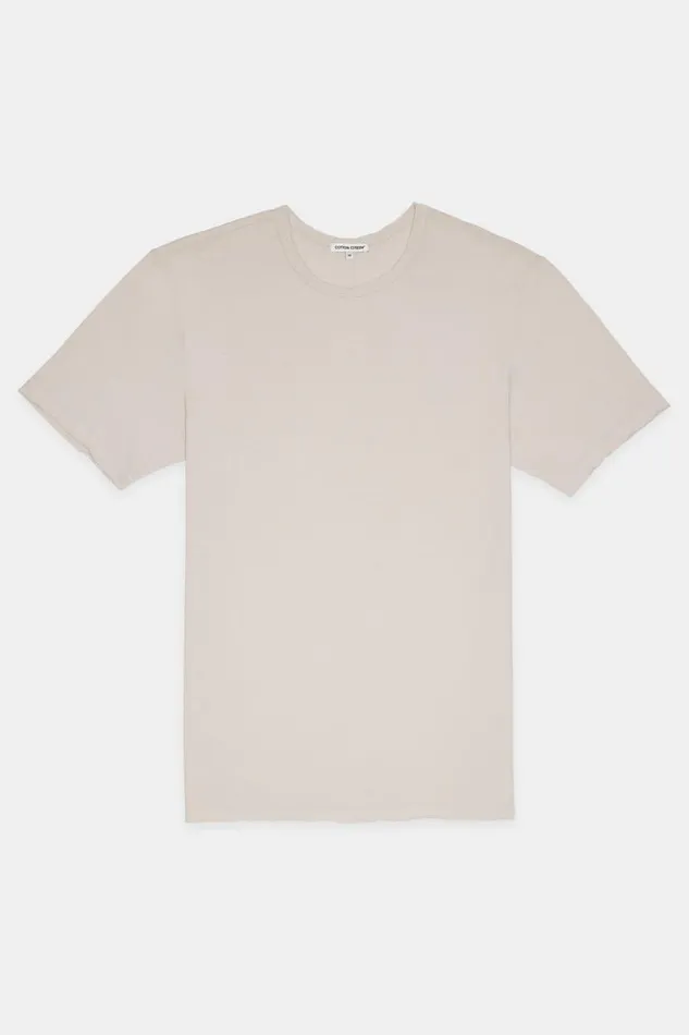 COTTON CITIZEN Classic Crewneck Tee Vintage White Stone Men Tees COTTON CITIZEN Classic Crewneck Tee Vintage White Stone Men Tees