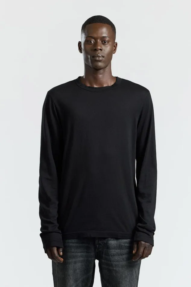 COTTON CITIZEN Prince Long Sleeve Shirt Jet Black Men Shirts