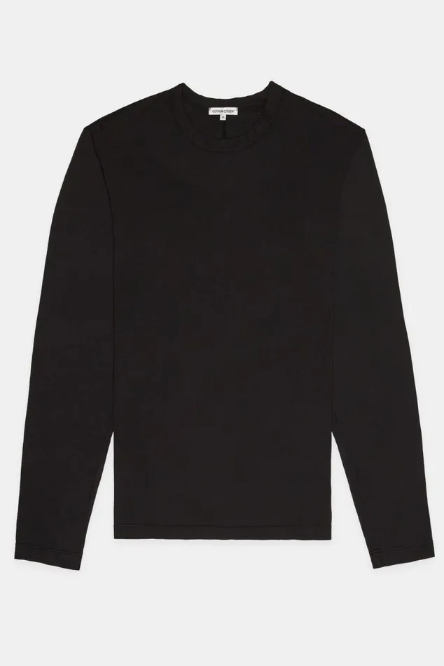 COTTON CITIZEN Prince Long Sleeve Shirt Jet Black Men Shirts COTTON CITIZEN Prince Long Sleeve Shirt Jet Black Men Shirts