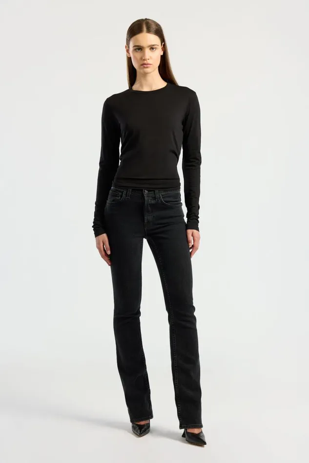COTTON CITIZEN Standard Long Sleeve Shirt Jet Black Women Shirts COTTON CITIZEN Standard Long Sleeve Shirt Jet Black Women Shirts