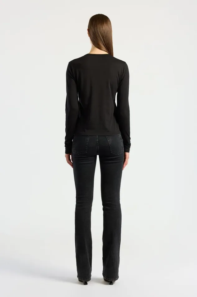 COTTON CITIZEN Standard Long Sleeve Shirt Jet Black Women Shirts COTTON CITIZEN Standard Long Sleeve Shirt Jet Black Women Shirts