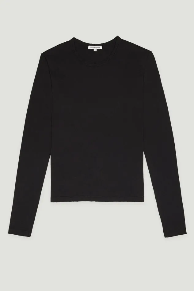 COTTON CITIZEN Standard Long Sleeve Shirt Jet Black Women Shirts COTTON CITIZEN Standard Long Sleeve Shirt Jet Black Women Shirts