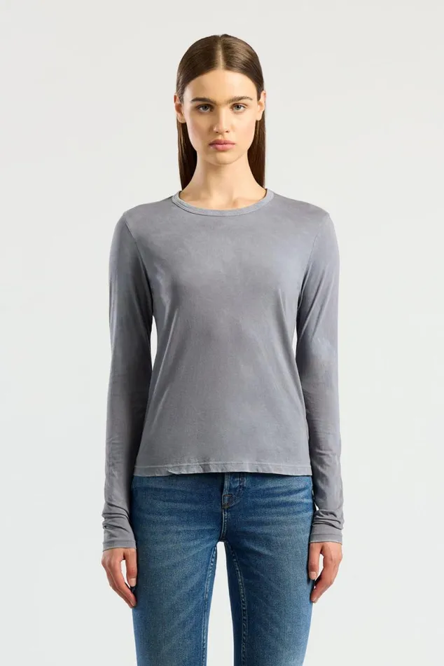COTTON CITIZEN Standard Long Sleeve Shirt Vintage Natural Blue Women Shirts