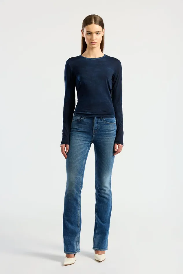 COTTON CITIZEN Standard Long Sleeve Shirt Vintage Navy Women Shirts COTTON CITIZEN Standard Long Sleeve Shirt Vintage Navy Women Shirts