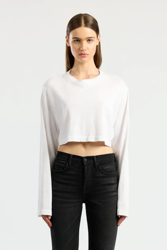 COTTON CITIZEN Tokyo Crop Shirt White Women Shirts