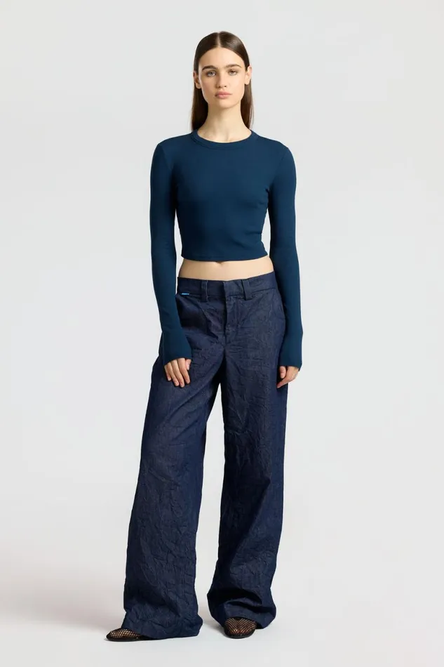 COTTON CITIZEN Verona Crop Shirt Harbor Women Shirts COTTON CITIZEN Verona Crop Shirt Harbor Women Shirts