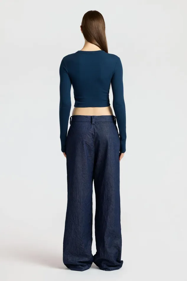 COTTON CITIZEN Verona Crop Shirt Harbor Women Shirts COTTON CITIZEN Verona Crop Shirt Harbor Women Shirts
