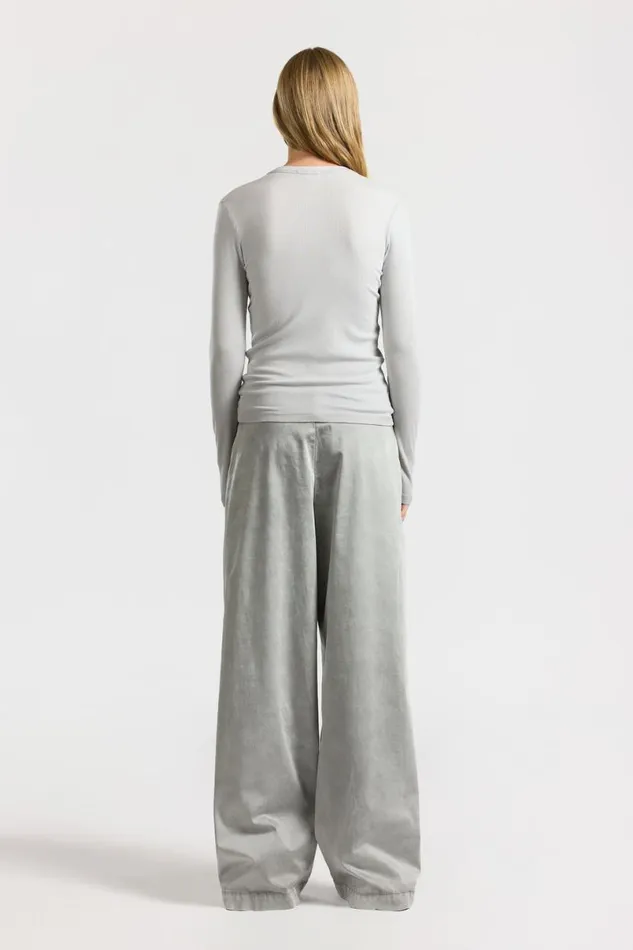 COTTON CITIZEN Verona UNeck Shirt Silver Cast Women Shirts COTTON CITIZEN Verona UNeck Shirt Silver Cast Women Shirts