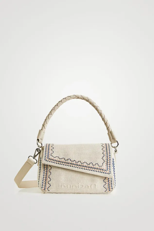 Cotton Embroidered Sling Women Desigual Crossbody Bags