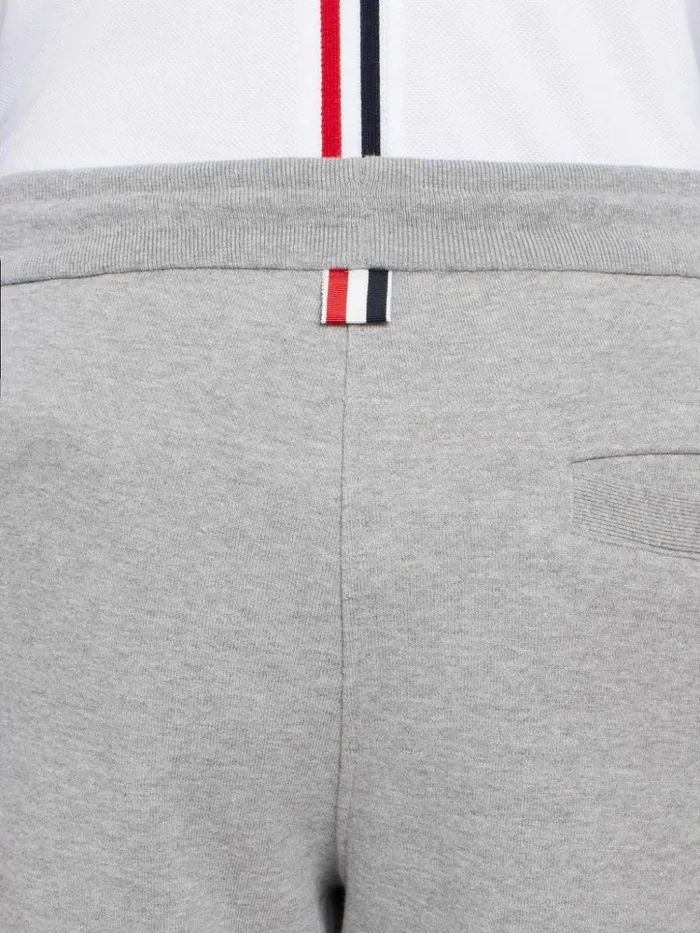 Cotton Loopback Engineered 4bar Sweat Shorts Light Grey Men Thom Browne Sweats