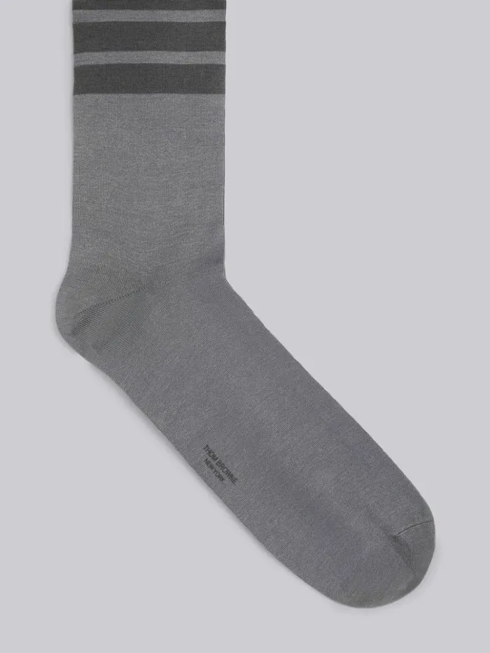 Cotton Midcalf 4bar Socks Medium Grey WomenMen Thom Browne Socks Cotton Midcalf 4bar Socks Medium Grey WomenMen Thom Browne Socks