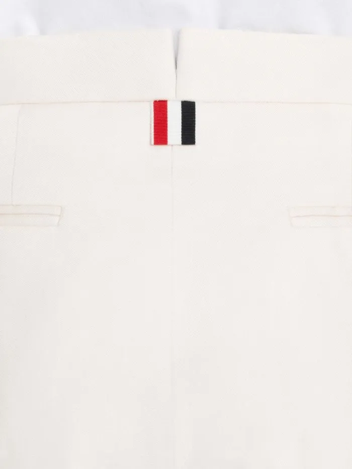 Cotton Twill Engineered 4bar Unlined Low Rise Side Tab Straight Trouser Light Pink Women Thom Browne Trousers