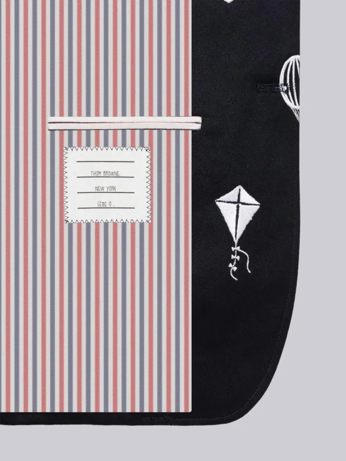 Cotton Twill Half Drop Sky Icon Unconstructed Classic Jacket Navy Men Thom Browne Jackets and Suiting