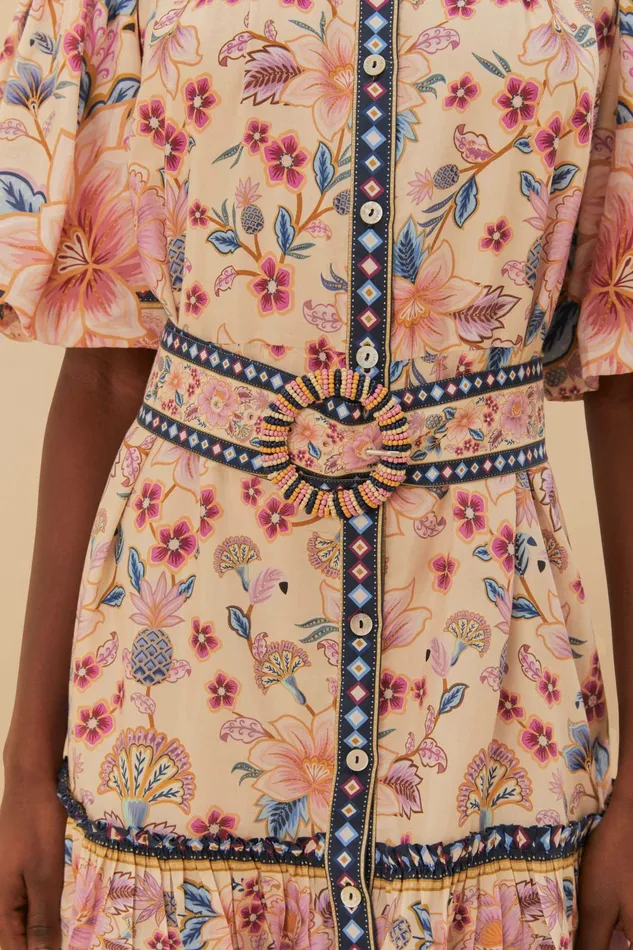 Cream Superbloom Tapestry Puff Sleeve Mini Dress Women FARM Rio Mini Dresses Cream Superbloom Tapestry Puff Sleeve Mini Dress Women FARM Rio Mini Dresses