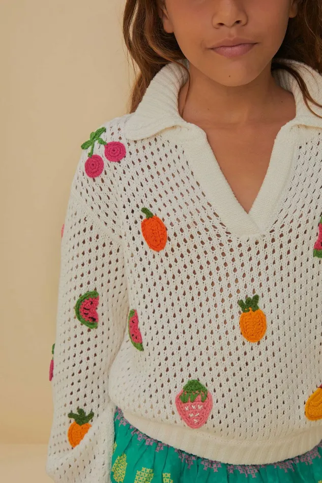 Crochet Fruit Kids Sweater Women FARM Rio Sweaters and Sweatshirts Crochet Fruit Kids Sweater Women FARM Rio Sweaters and Sweatshirts