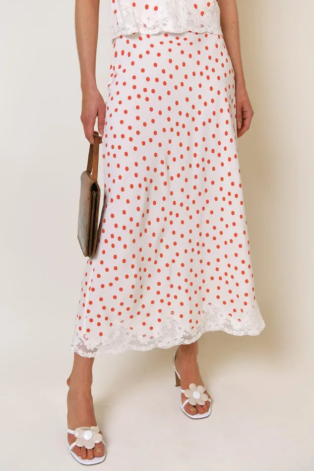 Crystal Red Flamenco Spot Women RIXO Skirts