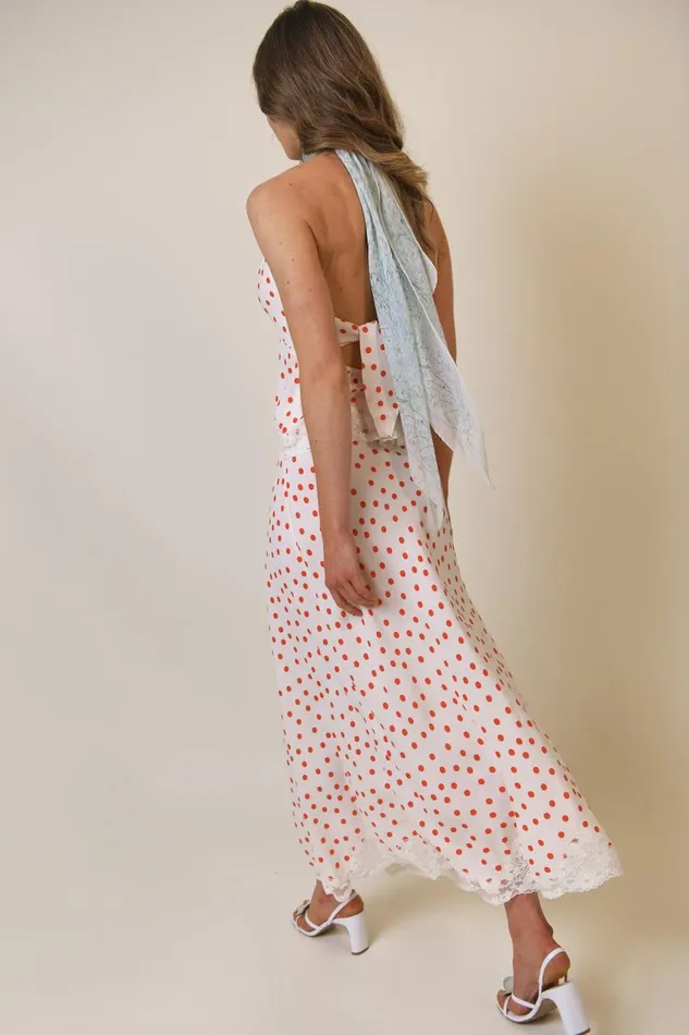 Crystal Red Flamenco Spot Women RIXO Skirts Crystal Red Flamenco Spot Women RIXO Skirts