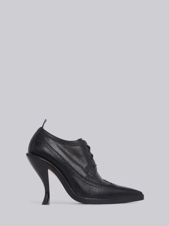 Curved Heel Longwing Brogue Black Women Thom Browne Heels