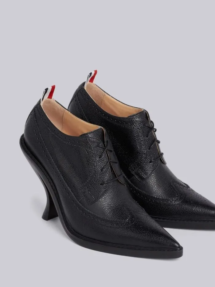 Curved Heel Longwing Brogue Black Women Thom Browne Heels Curved Heel Longwing Brogue Black Women Thom Browne Heels