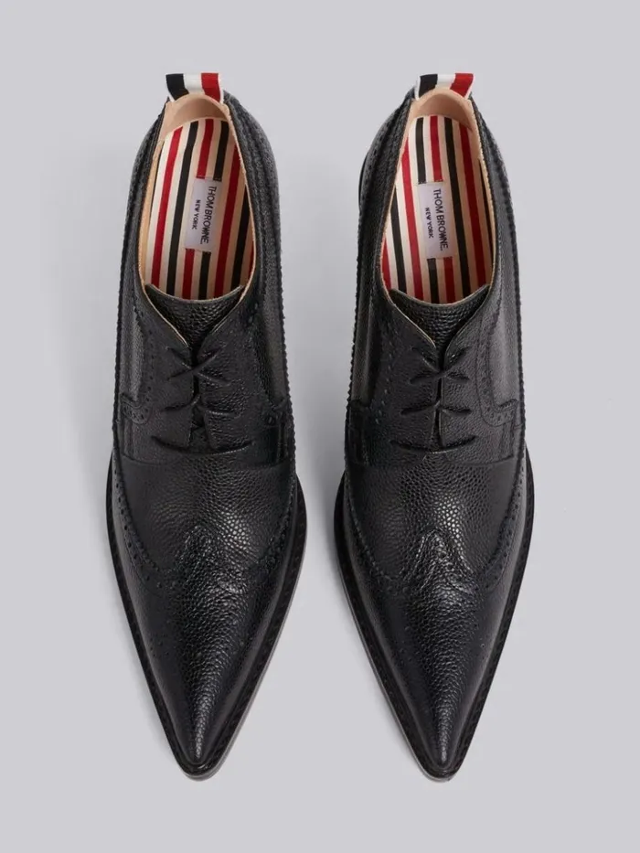 Curved Heel Longwing Brogue Black Women Thom Browne Heels Curved Heel Longwing Brogue Black Women Thom Browne Heels