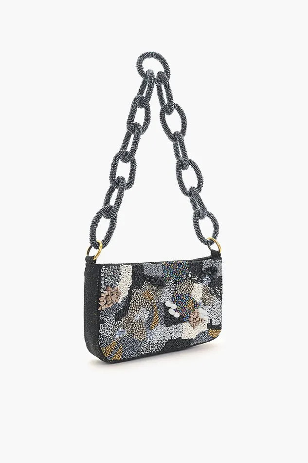 Dark Knight Dazzle Beaded Shoulder Bag Dark Knight Dazzle Beaded Shoulder Bag