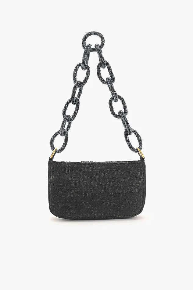 Dark Knight Dazzle Beaded Shoulder Bag Dark Knight Dazzle Beaded Shoulder Bag
